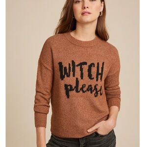 Maurices Brown Sweater with Black Graphic